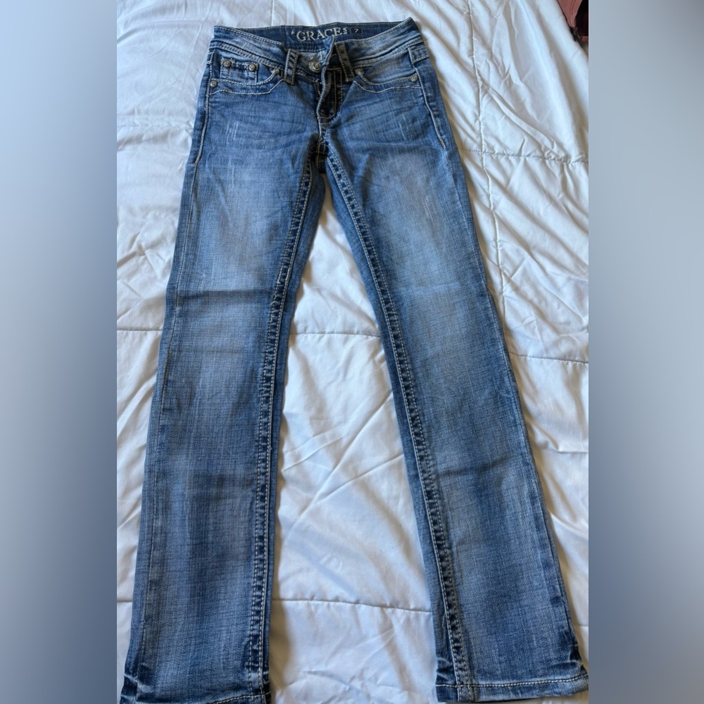 Grace Light Blue Straight Leg Jeans